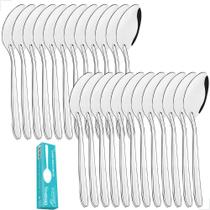 Jogo Aço Inox 24 Colher Mesa Sopa Buffet Restaurante Oriente Jogo Aço Inox 24 Colher Mesa Sopa Buffet Restaurante Oriente