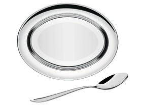 Jogo Aço Inox Para Arroz Tramontina 2 Peças Buena Jogo Aço Inox Para Arroz Tramontina 2 Peças Buena