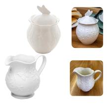 Jogo Açucareiro E Leiteira De 250mL De Porcelana New Bone Butterfly Flower Lyor Jogo Açucareiro E Leiteira De 250mL De Porcelana New Bone Butterfly Flower Lyor