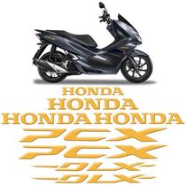 Jogo Adesivos Completo Moto Emblemas Honda DLX PCX Resinados