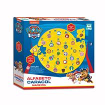 Jogo Alfabeto Caracol Educativo Patrulha Canina 26 peças NIG