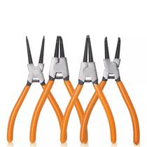 Jogo Alicate Tirar Abrir Aneis 4 Peças 7 Saca Anel Elastico Aço Cromo Vanádio Jogo Alicate Tirar Abrir Aneis 4 Peças 7 Saca Anel Elastico Aço Cromo Vanádio