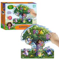 Jogo Alinhavo Dora Aventureira Em Madeira Brinquedo Com 17 Peças Didáticas