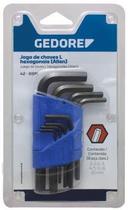 Jogo Allen 1,5 A 10 Mm Hexagonal Curta Formato L 9 Peças 012103 Gedore