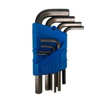 Jogo Allen 2,0 A 10 Mm Hexagonal Curta Formato L 8 Peças 012104 Gedore