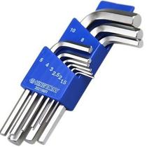 Jogo Allen1,5 A 10 Mm Curta Hexagonal 09 Pecas 20219mr King Tony