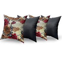 Jogo Almofadas Decorativas 4 Unidades Com Ziper e Refil de Silicone