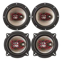 Jogo Alto Falantes Bravox 6 E 5 200w Gm Vectra 97 A 06 Todos Preto e vermelho