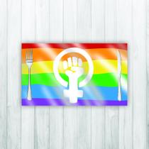 Jogo Americano 2 Un Retangular Neoprene Força LGBT - Criative Gifts