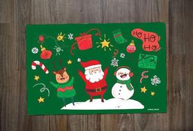 Jogo Americano 2 unidades Neoprene Papai Noel e Enfeites Natal - Criative Gifts