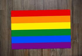 Jogo Americano 2 unidades Retangular Neoprene Bandeira LGBTQIA+ - Criative Gifts