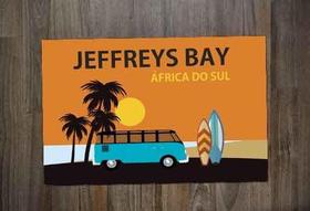 Jogo Americano 2 unidades Retangular Neoprene Surf Jeffreys Bay