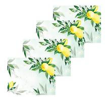 Jogo Americano 33x45cm Tecido Limão 4 Peças Jogo Americano 33x45cm Tecido Limão 4 Peças