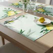 Jogo Americano 33x45cm Tecido Limão 4 Peças