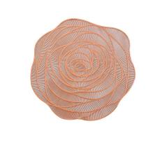 Jogo Americano 4 Lugares E Porta Copo Flor Bronze Mimo Style