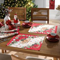 Jogo Americano 4 Peças 45x31cm Clean Dohler Renova Natal 116 Jogo Americano 4 Peças 45x31cm Clean Dohler Renova Natal 116