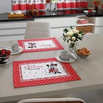 Jogo Americano 4 Peças Dohler Clean Mickey E Minnie Jogo Americano 4 Peças Dohler Clean Mickey E Minnie