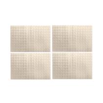 Jogo Americano 4 Peças Jantar Kit Souspla Retangular Creme Jogo Americano 4 Peças Jantar Kit Souspla Retangular Creme