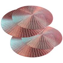 Jogo Americano 4 Peças Mesa Posta Mesa Redondo Linha Luxo Tamanho Grande Modelo Egípcio em PVC Jogo Americano 4 Peças Mesa Posta Mesa Redondo Linha Luxo Tamanho Grande Modelo Egípcio em PVC