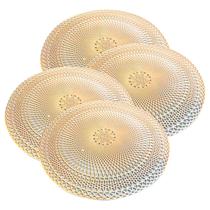 Jogo Americano 4 Peças Mesa Posta Mesa Redondo Linha Luxo Tamanho Grande Modelo Lotus em PVC Jogo Americano 4 Peças Mesa Posta Mesa Redondo Linha Luxo Tamanho Grande Modelo Lotus em PVC