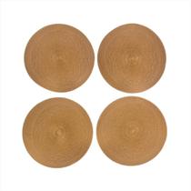 Jogo Americano 4 Peças Mesa Posta Souspla Redondo 38Cm Damas