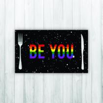 Jogo Americano 4 Un Retangular Neoprene Be You Glitter