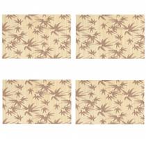 Jogo Americano 4 Unidades De Palitinhos De Bambu - Marrom