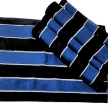 Jogo Americano 6 Lugares Listras nas cores Azul e Preto Jogo Americano 6 Lugares Listras nas cores Azul e Preto