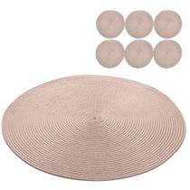 Jogo Americano 6 Lugares Redondo Sousplat Mesa Posta 38Cm