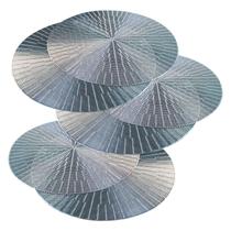 Jogo Americano 6 Peças Mesa Posta Mesa Redondo Linha Luxo