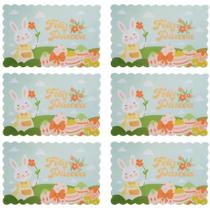 Jogo Americano 6 Peças Páscoa 43x28cm Plástico Impermeável - 6 Modelos