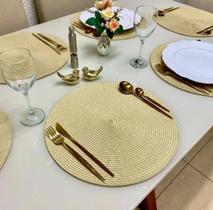 Jogo Americano 6 Unidades Redondo Jantar Mesa Posta 37cm