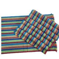 Jogo Americano 7 Lugares Listras nas cores Verde, Vermelho, Azul e Amarelo Jogo Americano 7 Lugares Listras nas cores Verde, Vermelho, Azul e Amarelo