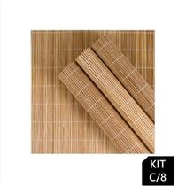 Jogo Americano 8un Retangular de Junco Fibra Natural 40x30cm Jogo Americano 8un Retangular de Junco Fibra Natural 40x30cm