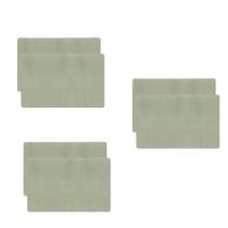 Jogo americano antiderrapante - Verde - 6 peças com faqueiro