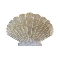 Jogo Americano Auguri Casa Concha Natural com bordado Branco 35cm x 50cm