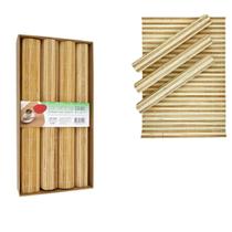Jogo Americano Bambu Kit 4 Esteira Mesa de Jantar Cozinha