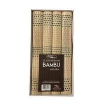 Jogo Americano Bambu Unicolor Jolitex Sousplast 4Pçs 30x44cm