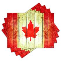 Jogo Americano - Bandeira Canadá com 4 peças - 936Jo