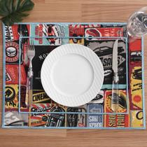 Jogo Americano Bordado Impermeável 6 Peças - Santos e Luan