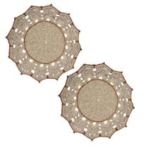 Jogo Americano Capuccino Cobre Crochê 35Cm Kit 2Pc Jogo Americano Capuccino Cobre Crochê 35Cm Kit 2Pc