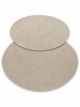 Jogo Americano Com 2 Unidades Redondo 37cm Linha Luxo Tecido Sofisticado Cor:bege Jogo Americano Com 2 Unidades Redondo 37cm Linha Luxo Tecido Sofisticado Cor:bege