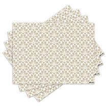 Jogo Americano com 4 peças - Abstrato - Damasco - Geométrico - 1877Jo