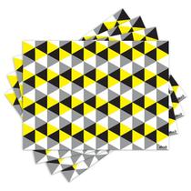 Jogo Americano com 4 peças - Abstrato - Geométrico - 1671Jo