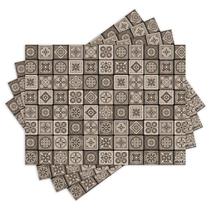 Jogo Americano com 4 peças - Azulejos - Abstrato - Geométrico - 1388Jo Jogo Americano com 4 peças - Azulejos - Abstrato - Geométrico - 1388Jo