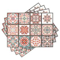 Jogo Americano com 4 peças - Azulejos - Abstrato - Geométrico - 1399Jo Jogo Americano com 4 peças - Azulejos - Abstrato - Geométrico - 1399Jo