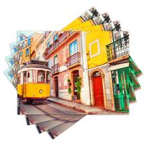 Jogo Americano com 4 peças - Bonde - Cidade - 2184Jo Jogo Americano com 4 peças - Bonde - Cidade - 2184Jo