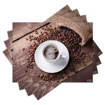 Jogo Americano com 4 peças - Café - Coffee - Grãos de Café - 2145Jo Jogo Americano com 4 peças - Café - Coffee - Grãos de Café - 2145Jo