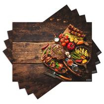 Jogo Americano com 4 peças - Comidas - Churrasco - Cozinha - 2157Jo Jogo Americano com 4 peças - Comidas - Churrasco - Cozinha - 2157Jo