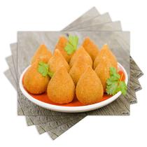 Jogo Americano com 4 peças - Coxinha - Salgado - Lanchonete - 1489Jo